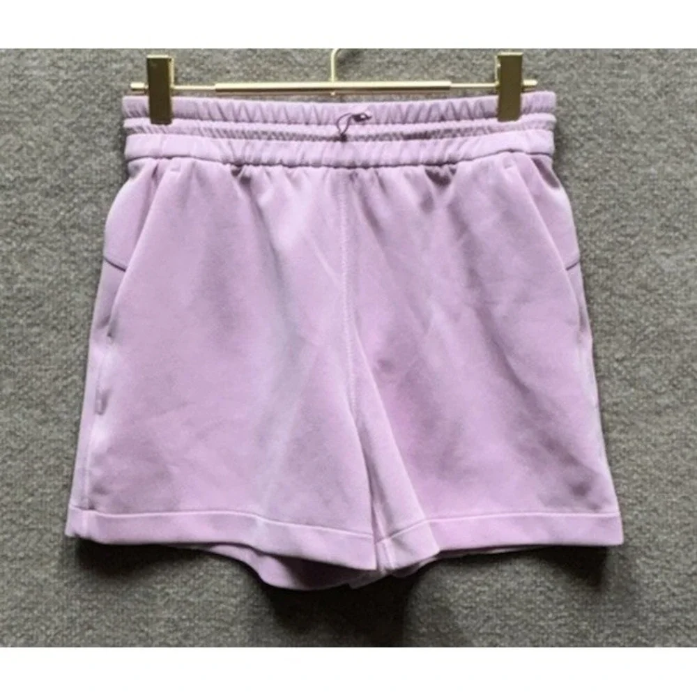 LULULEMON Shorts Softstreme High-rise Rose Blush Pink Pockets Drawstring Size 4